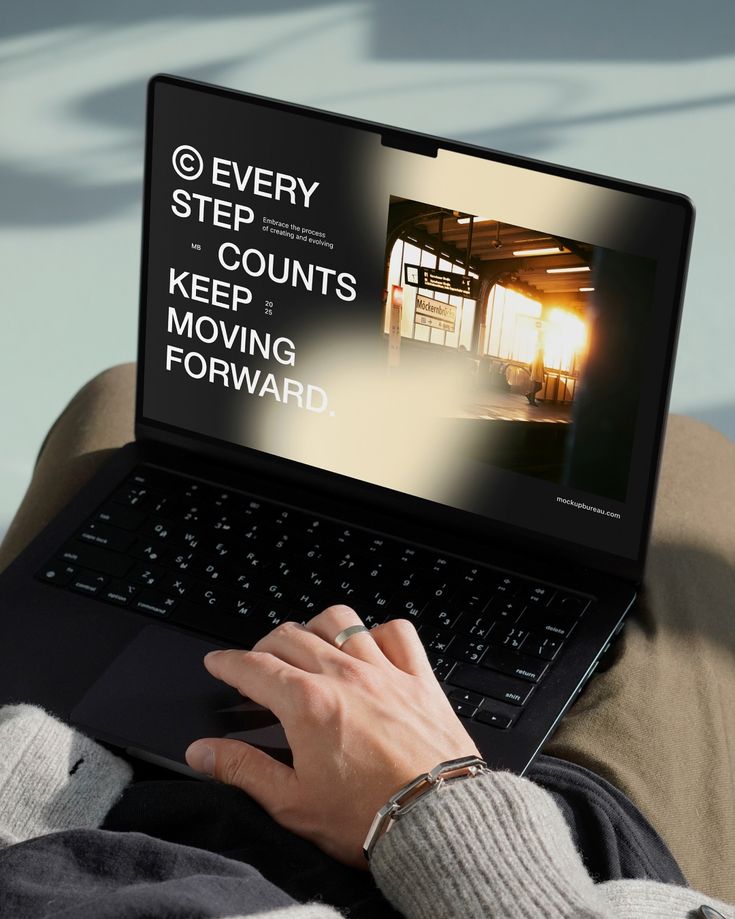 MacBook mockup for web project showcase